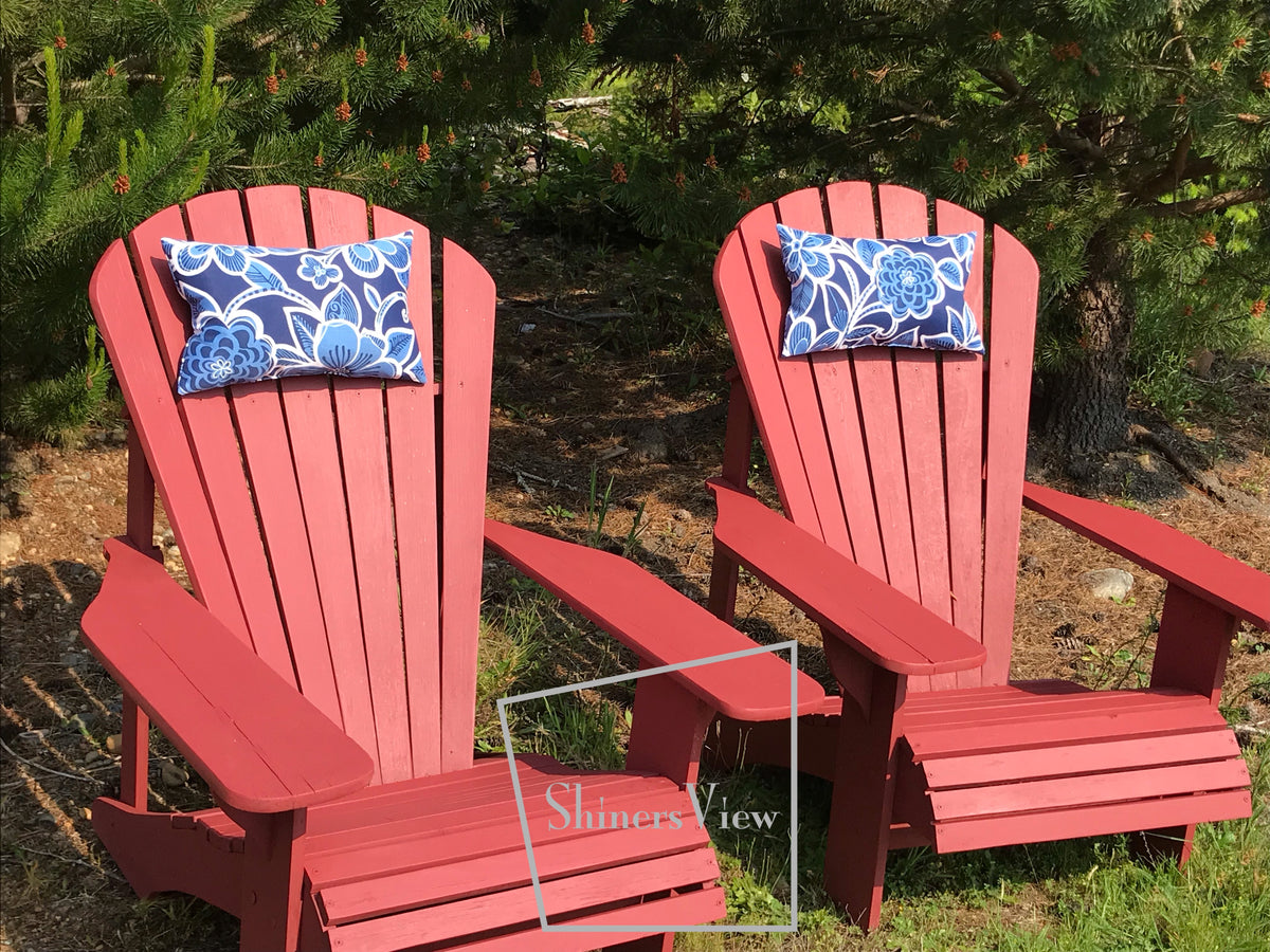 Plant Theatre Adirondack Chair Luxury High Back Cushion with Head Pillow