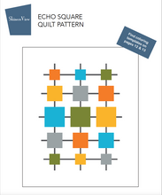 Load image into Gallery viewer, Cover page for echo sqaure quilt pattern