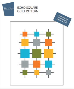 Cover page for echo sqaure quilt pattern